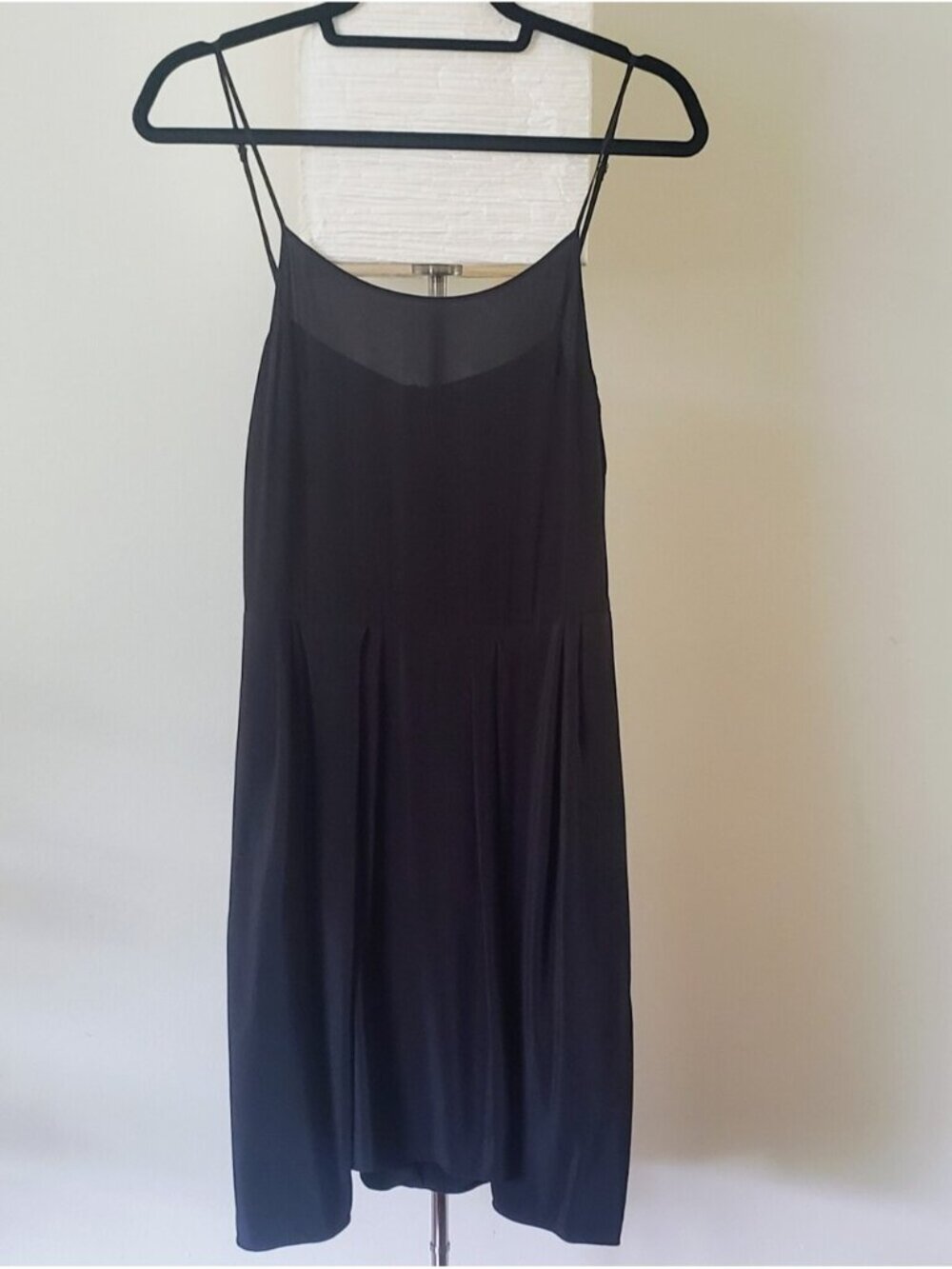 3.1 Phillip Lim Black 100% Silk Cami Midi Mini Cocktail Dress M
